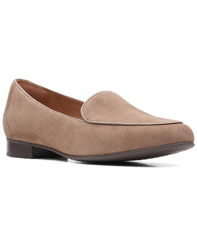 Clarks Un Blush Ease Suede Flat