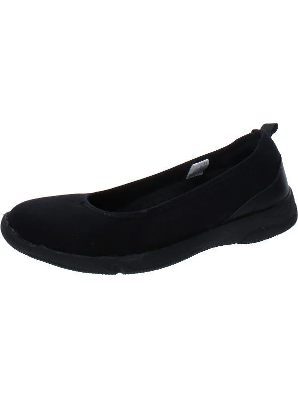 Mia Womens Round Toe Slip On Ballet Flats