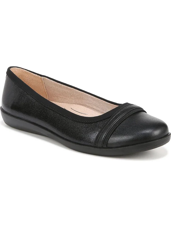 Nile Womens Faux Leather Ballet Flats