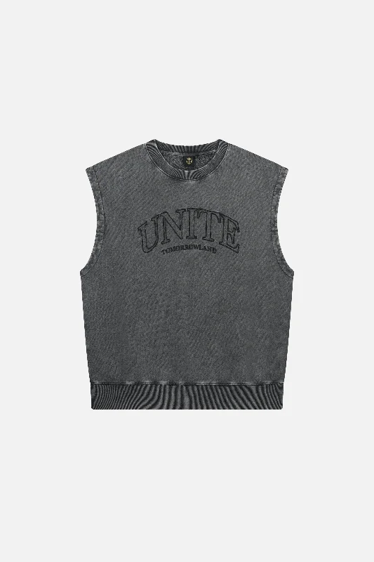 UNITE VARSITY SLEEVELESS SWEATSHIRT