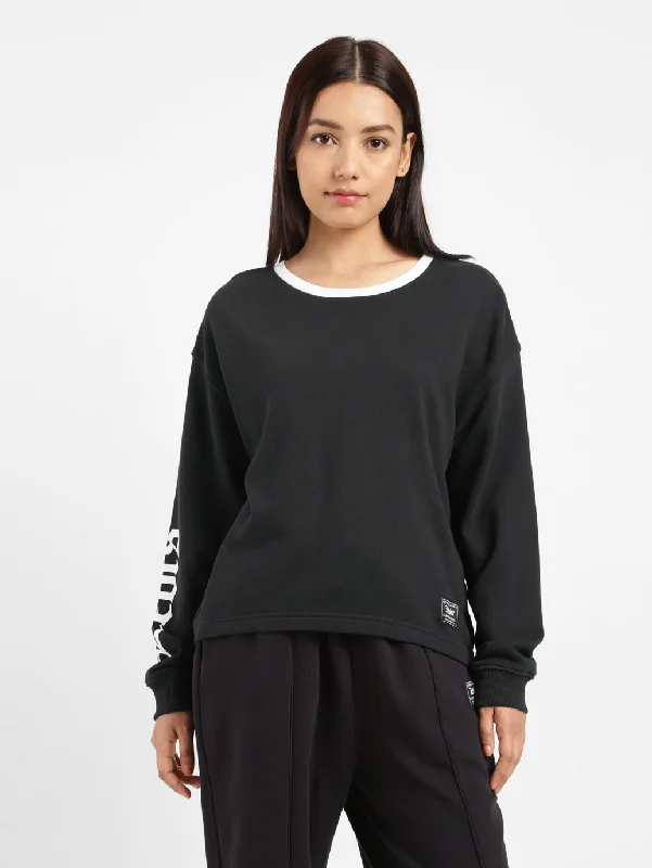 Women's Brand Logo Round Neck Sweatshirt