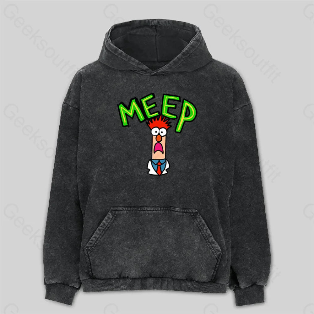 Meep muppet beaker Washed Hoodie