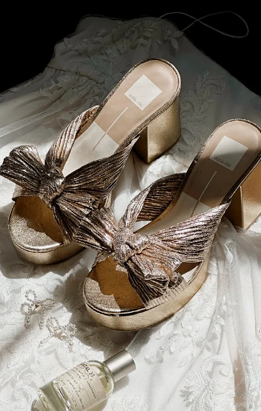 Bold and colorful women's shoes for making a statementDolce Vita Blare Bow Heel ~ Platinum