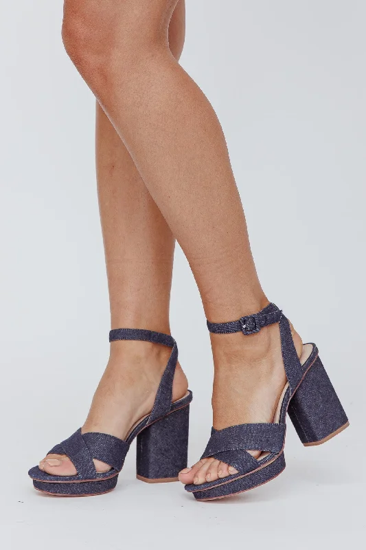 Timeless classic women's shoe designsSOL SANA Eden Platform Heel Denim