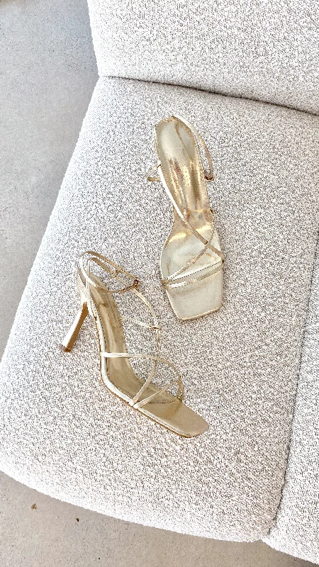 Chic and versatile women's footwearStevie Heel - Gold Metallic