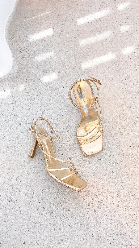 Comfy and casual women's shoes for the weekendSylvia Heel - Gold Metallic