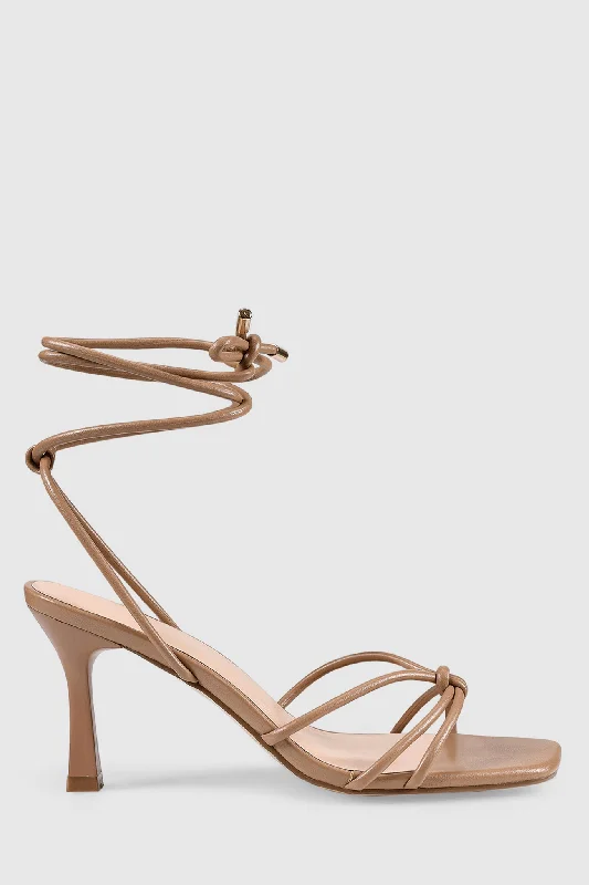 Chic and trendy women's shoes for the officeVERALi Peachy Stiletto Sandals Dark Camel Smooth