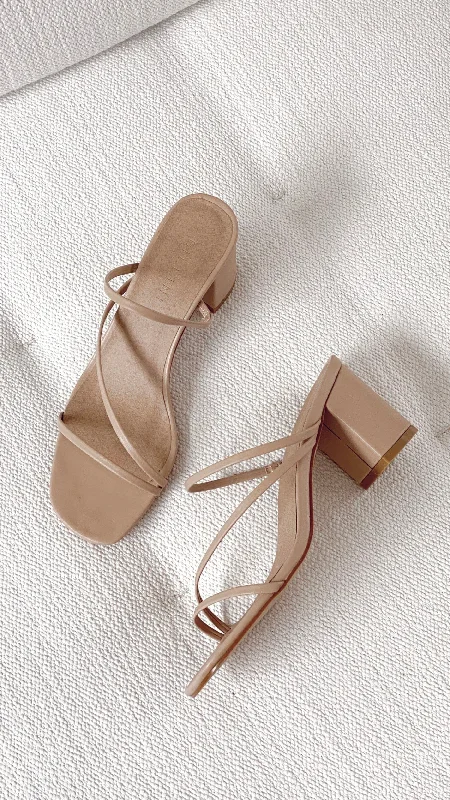 Comfy and stylish women's shoes for lounging around the houseYazmin Heel - Nude