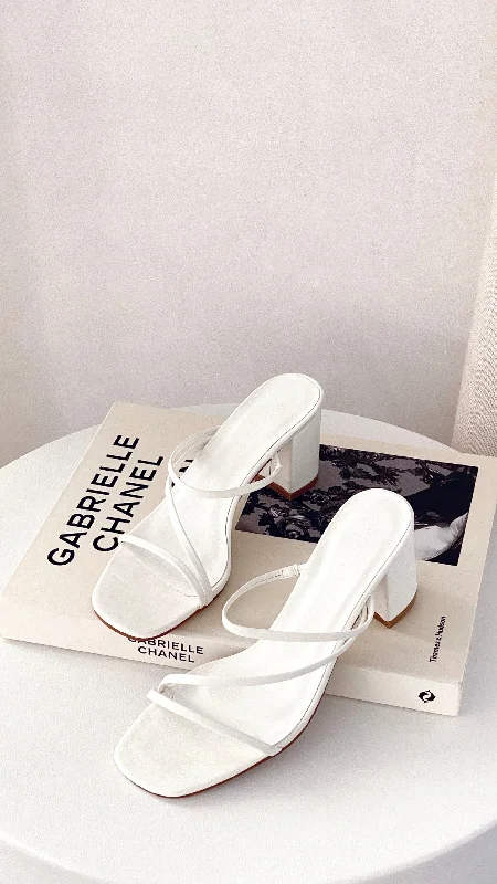Elegantly crafted women's shoesYazmin Heel - White