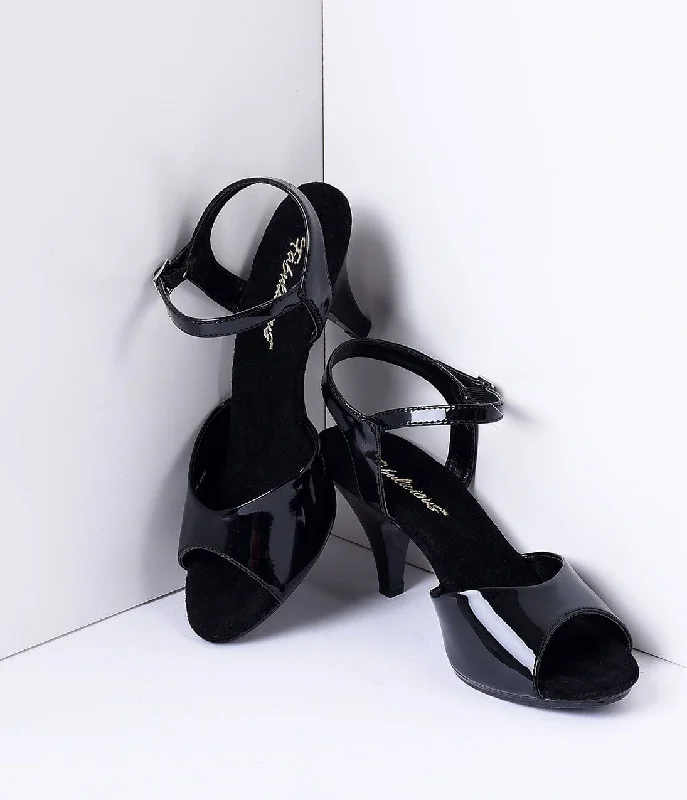 Warm and cozy women's shoes for winterBlack Patent Leather Belle Sandal Pump