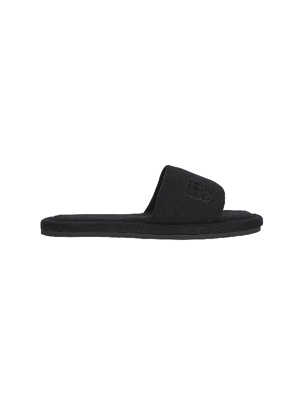 Versatile and stylish women's shoes for city walksJersey Sliders—black