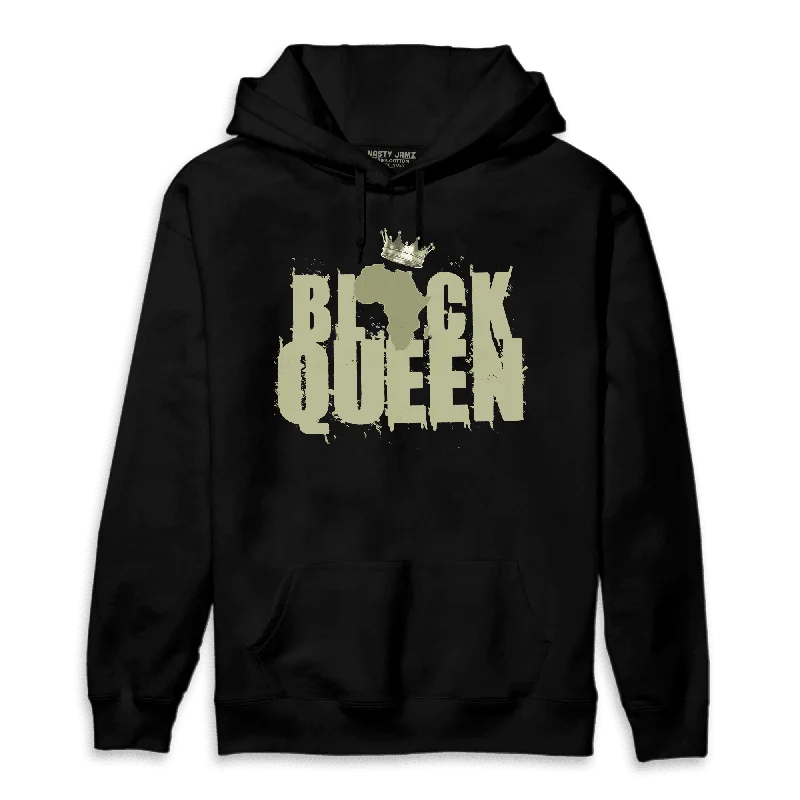 Flattering and figure-hugging women's footwearNastyJamz Yeezy Slide Resin Hoodie Match Black Queen Crown