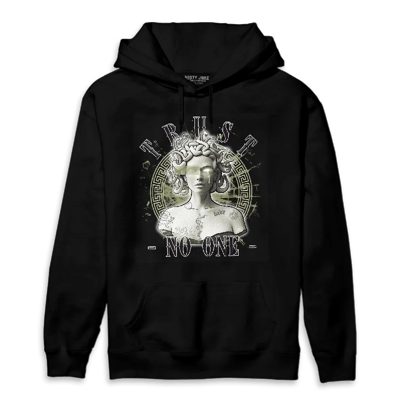 Stylish and practical women's shoes for rainy daysNastyJamz Yeezy Slide Resin Hoodie Match Trust No One Medusa