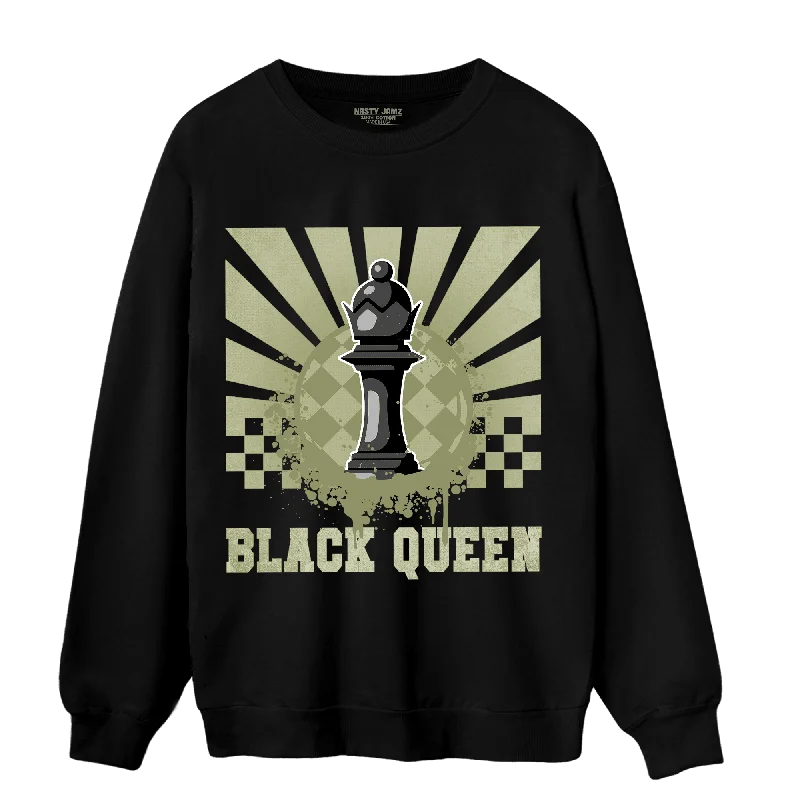 Durable and reliable women's shoesNastyJamz Yeezy Slide Resin Sweatshirt Match Black Queen Collection