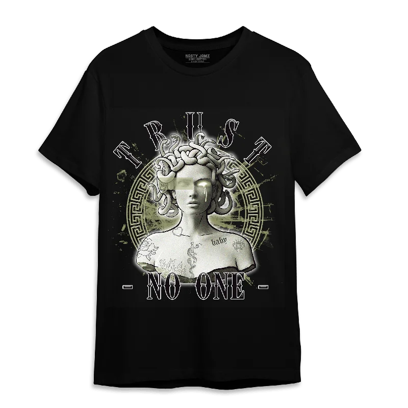 Practical and stylish women's shoes for travelNastyJamz Yeezy Slide Resin T Shirt Match Trust No One Medusa