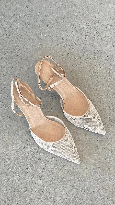 Sleek and modern women's footwear optionsKetifa Heel - Nude Mesh