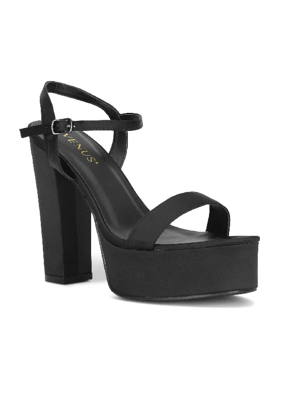 Stunning and eye-catching women's footwearPlatform Chunky Heels - Black