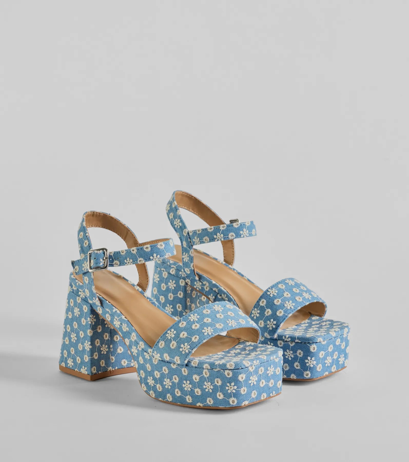 Bold and striking women's shoe fashionsDarling Daisy Platform Denim Block Heels