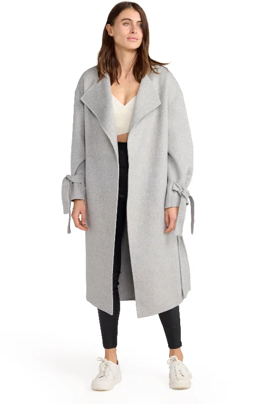 Versatile and elegant women's shoes for any outfitHead Over Heels Collarless Robe Coat - Grey Marle