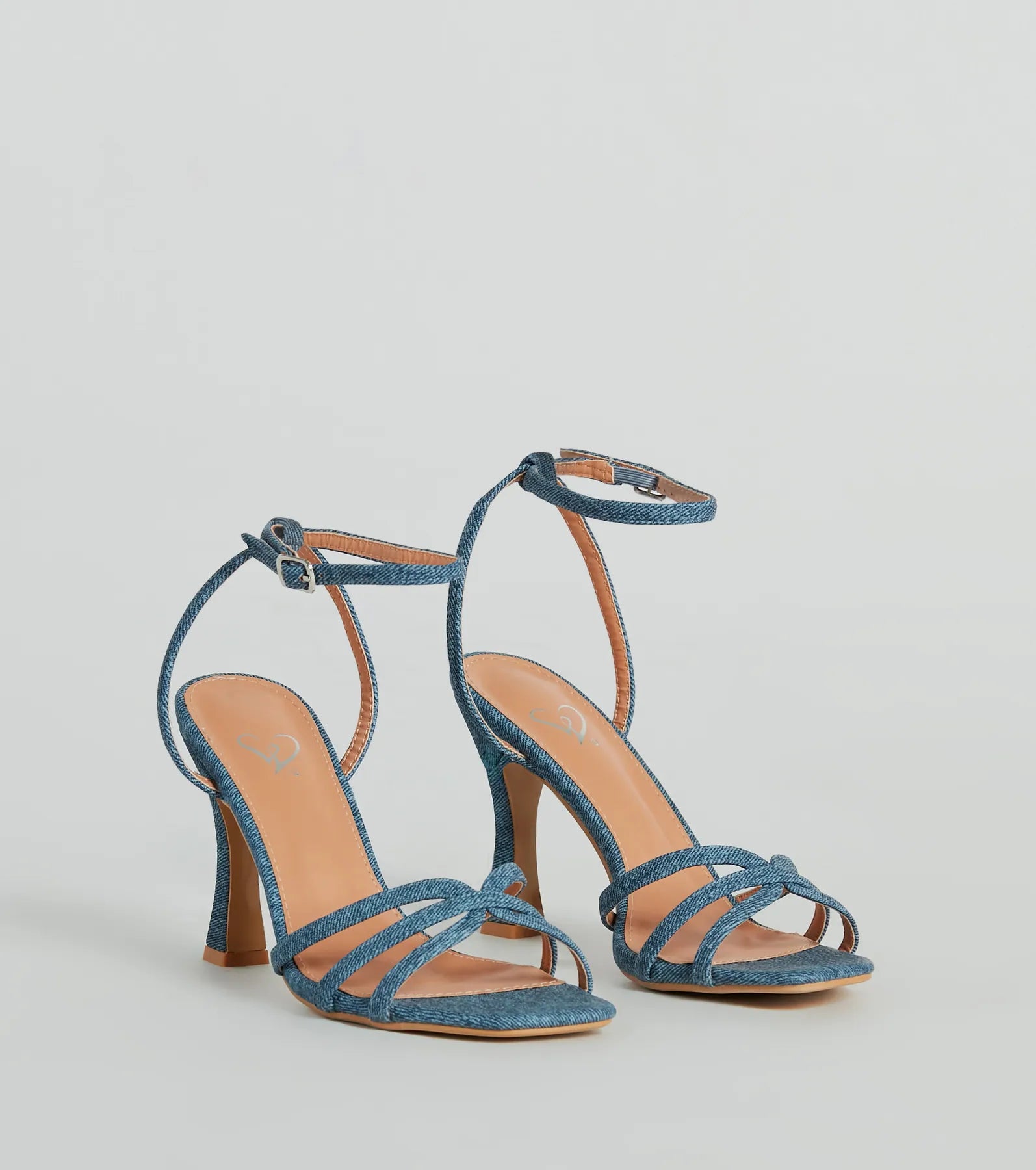 Versatile and chic women's shoes for everyday eleganceSeason Staple Denim Print Faux Leather Stiletto Heels