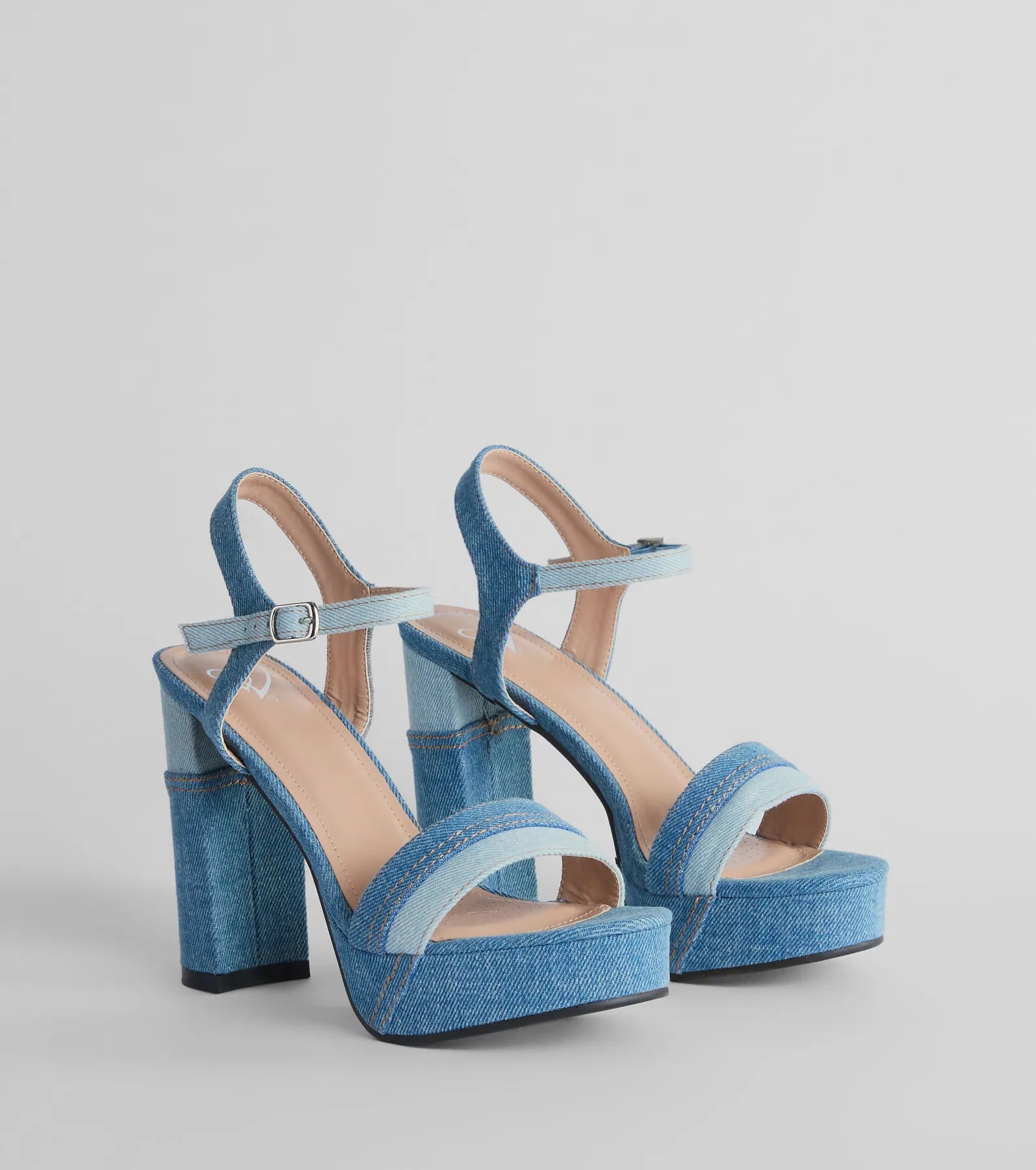 Elegant and refined women's shoe designsStyle Quotient Platform Denim Block Heels