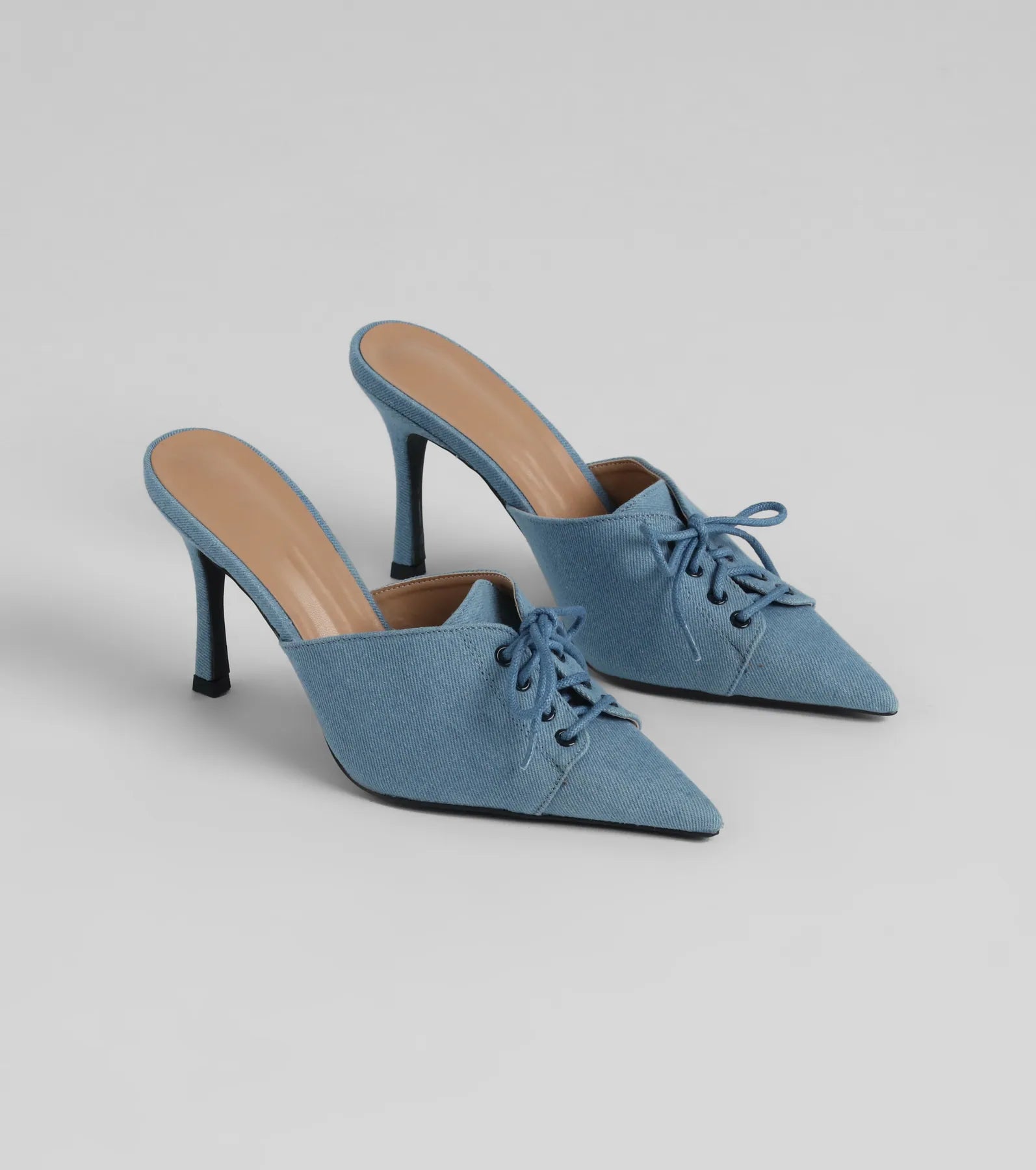 Durable and stylish women's shoes for outdoor activitiesThe Real Showstopper Denim Stiletto Pumps