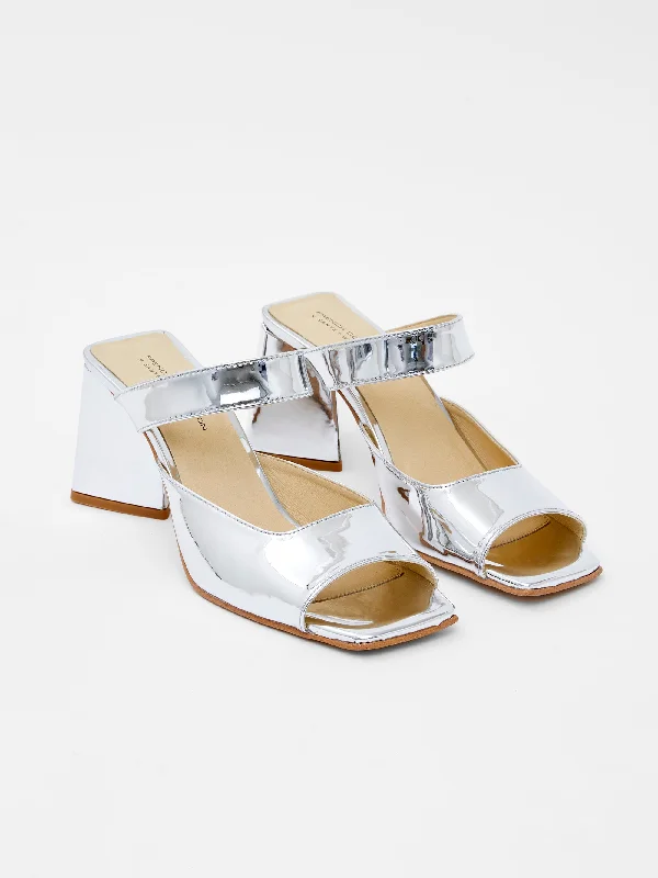 Comfy and stylish women's shoes for flat feetSadie Mirror Metallic Heels