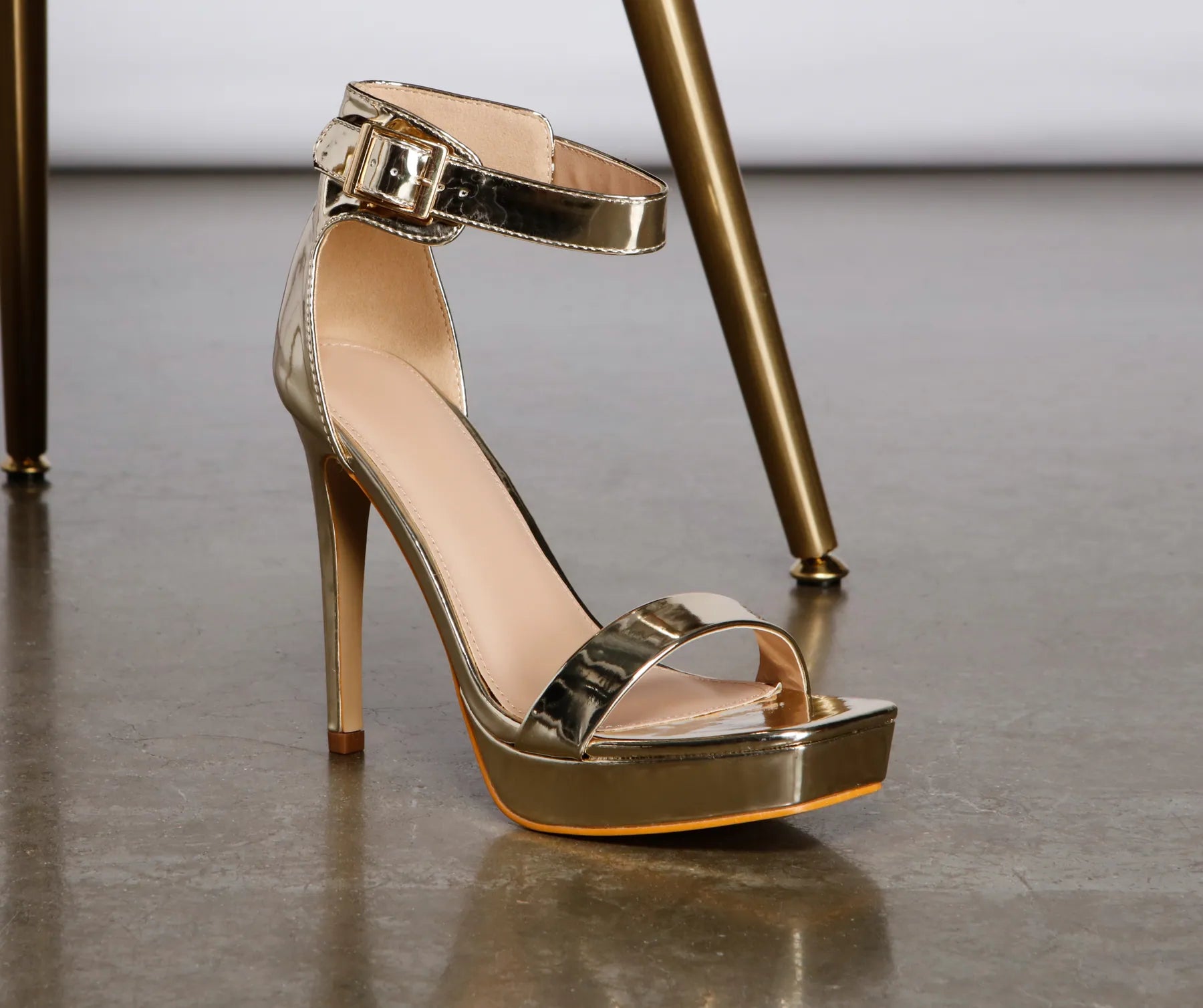 Practical and functional women's footwear solutionsLuxe Glamour Chrome Platform Heels