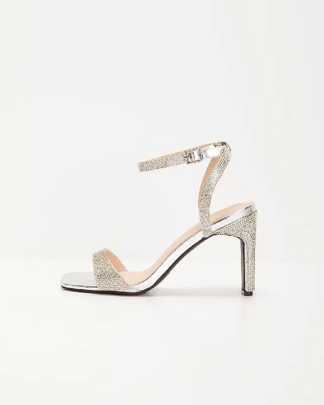 Stylish and supportive women's shoes for plantar fasciitisRinaldi Rhinestone Embellished Heels