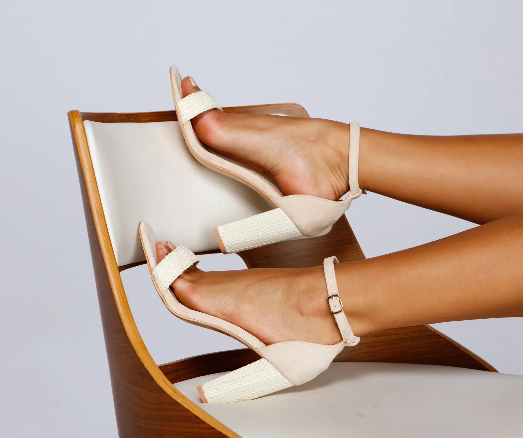 Stunning and eye-catching women's footwearSunshine Chic Straw Block Heels