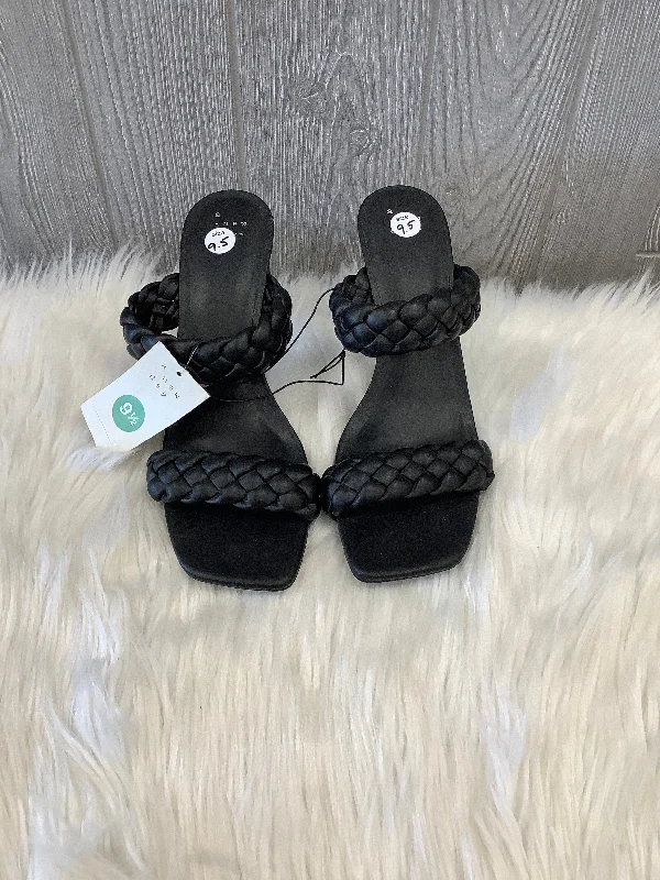 Elegant and sophisticated women's shoe stylesSandals Heels Block By A New Day In Black, Size: 10