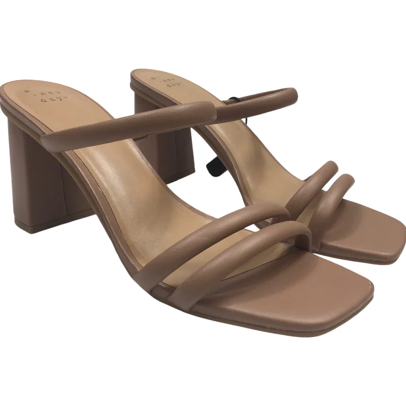 Bold and unique women's shoes for fashion-forward individualsSandals Heels Block By A New Day In Pink, Size: 8