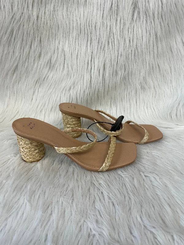 Sleek and modern women's footwear optionsSandals Heels Block By A New Day In Tan, Size: 11