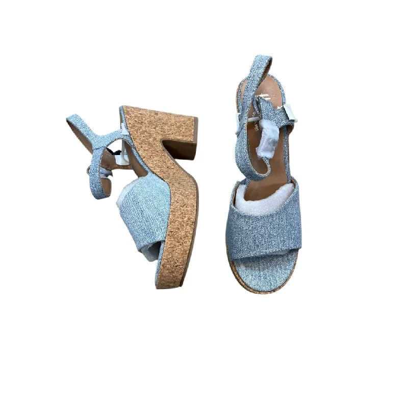 Stylish and supportive women's shoes for high archesSandals Heels Block By Corkys In Blue, Size: 10
