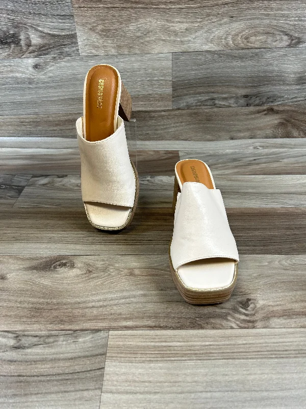 Elegant and sophisticated women's shoes for any formal eventSandals Heels Block By Cushionaire In Cream, Size: 8