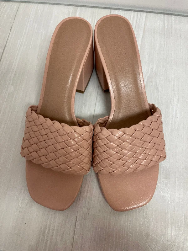 Stylish and comfortable women's shoes for long flightsSandals Heels Block By Cushionaire In Pink, Size: 9.5