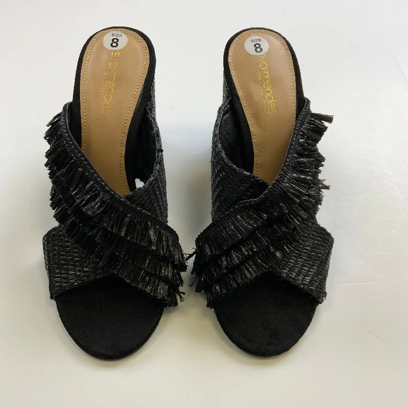 Bold and colorful women's shoes for making a statementSandals Heels Block By Eva Mendes In Black, Size: 8