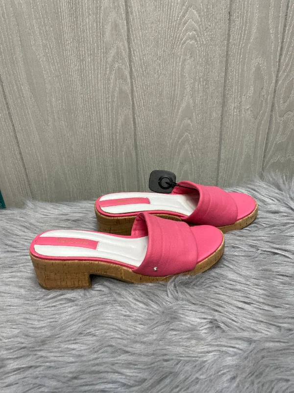 Flattering and stylish women's shoes for wide feetSandals Heels Block By Franco Sarto In Pink, Size: 9