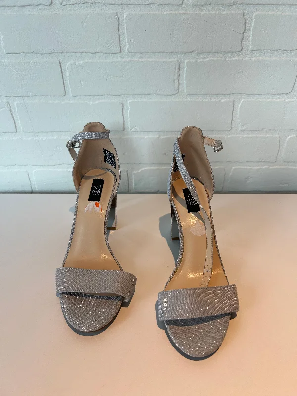 Chic and stylish women's shoes for garden partiesSandals Heels Block By Jones New York In Silver, Size: 9.5