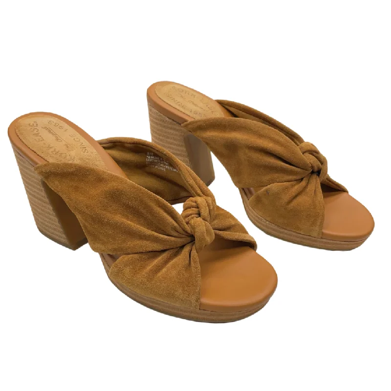 Chic and minimalist women's footwear trendsSandals Heels Block By Kork Ease In Brown, Size: 8