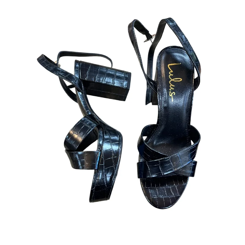 Warm and cozy women's shoes for winterSandals Heels Block By Lulus In Black, Size: 8.5