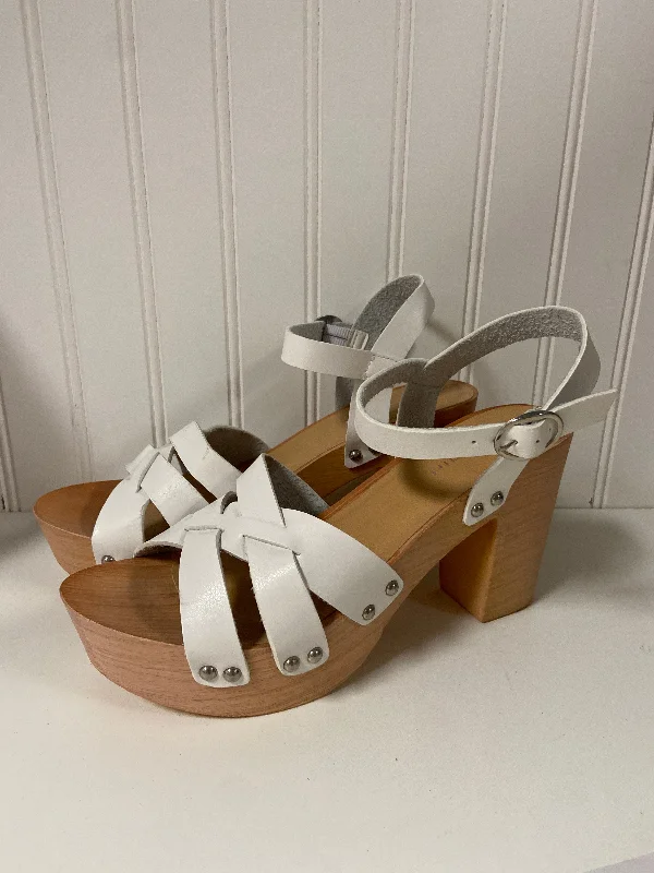Comfy and stylish women's shoes for everyday comfortSandals Heels Block By Madden Girl In White, Size: 10