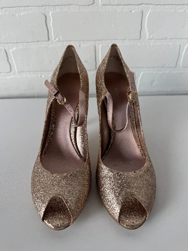Chic and stylish women's shoes for fashion-conscious womenSandals Heels Block By Nine West In Gold, Size: 6.5