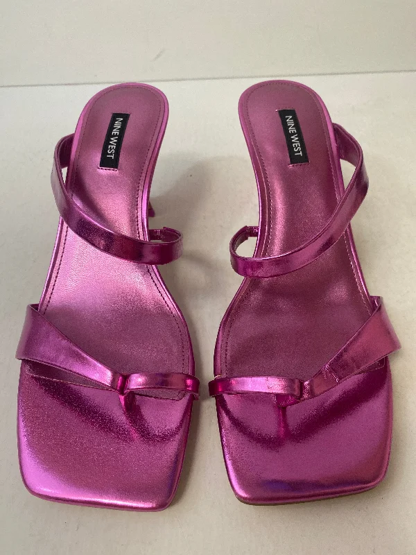 Elegantly stylish women's shoesSandals Heels Block By Nine West In Pink, Size: 10