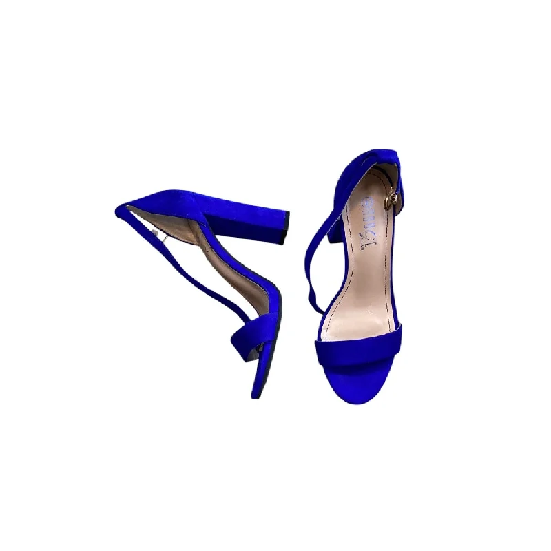Colorful and vibrant women's shoe patternsSandals Heels Block By Rouge In Blue, Size: 8