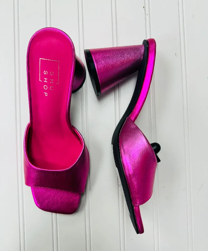 Comfy casual women's shoes for everyday wearSandals Heels Block By Shu Shop In Pink, Size: 8.5