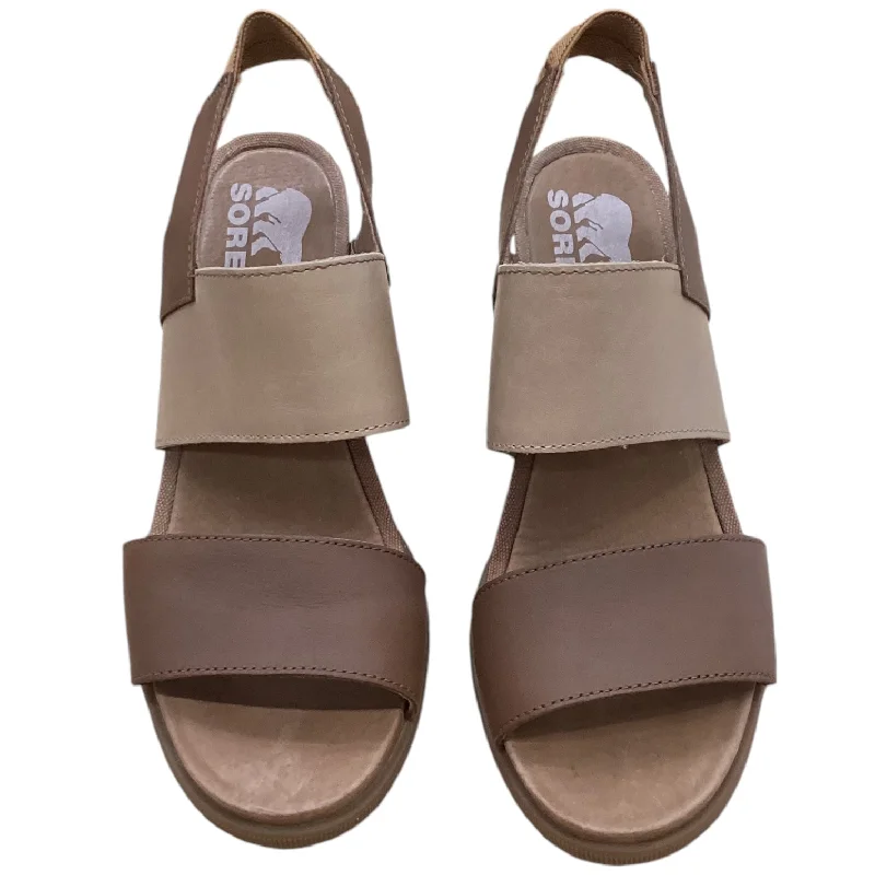 Durable and reliable women's shoesSandals Heels Block By Sorel In Brown, Size: 7.5