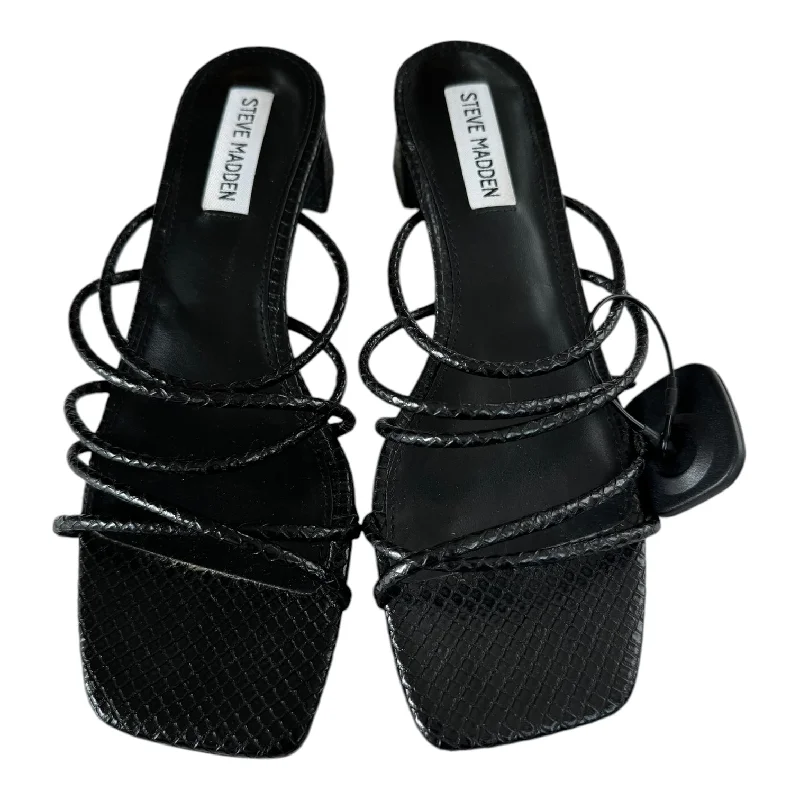 Versatile and chic women's shoes for everyday eleganceSandals Heels Block By Steve Madden In Black, Size: 8