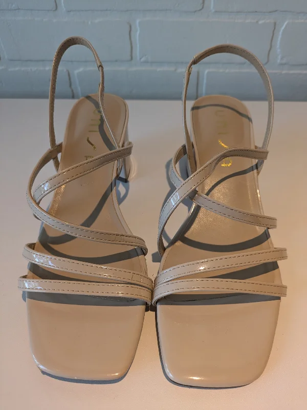 Comfy and stylish women's shoes for everyday casual wearSandals Heels Block By Unisa In Tan, Size: 9