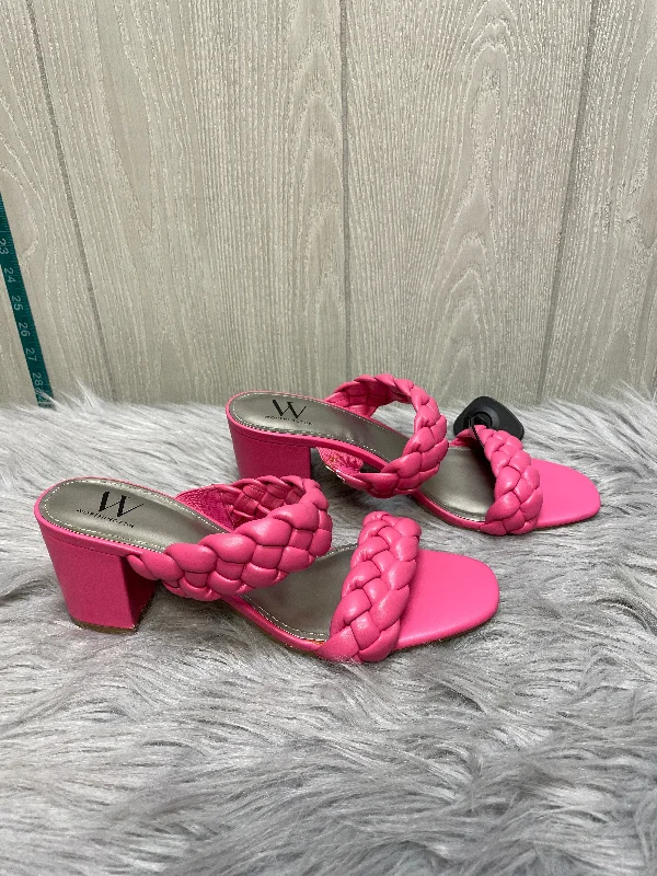 Chic and stylish women's shoes for cocktail partiesSandals Heels Block By Worthington In Pink, Size: 8